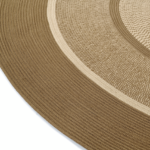 detail van product weergave van een rond bruin outdoor vloerkleed: Elitis-Disco-Noisette TA-113-79-08