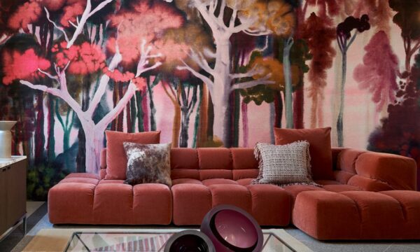 Arte Alaya_Banyan_11530 panorama behang Red blossom