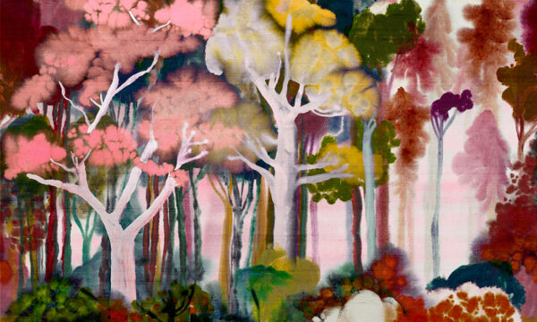 Arte Alaya_Banyan_11530 panorama behang Red blossom patroon