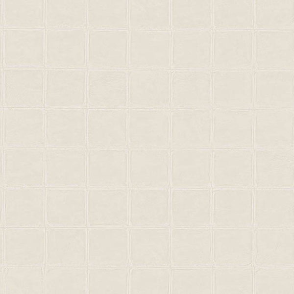 Lichtbeige tegelpatroon met een vierkant raster van gelijkmatige, zachte lijnen.
