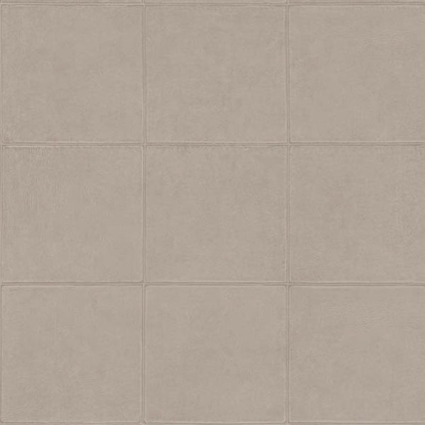 Beige vloertegels met een licht reliëf en een matte afwerking, weergegeven in een 3x3 patroon.