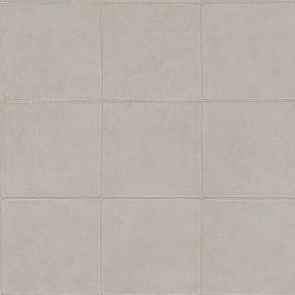 Grijze vierkante vloertegels met een matte afwerking in een regelmatig patroon.