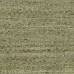Groen Arte behang Lignes 40505 met een structuur van horizontale geweven lijnen.