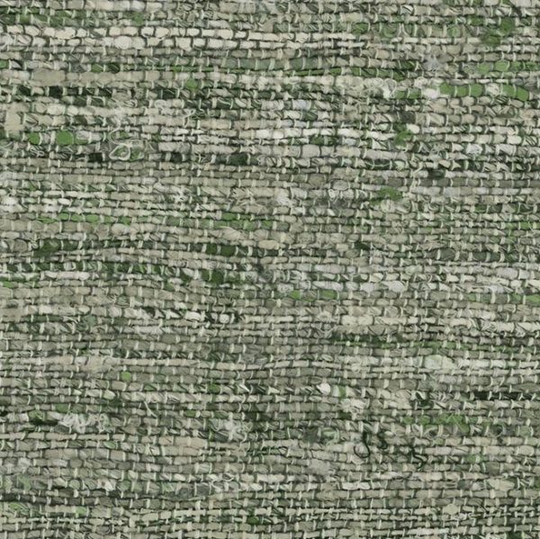 Close-up van een grof geweven groengrijze textielstructuur uit de Arte Aspero 40543 collectie.