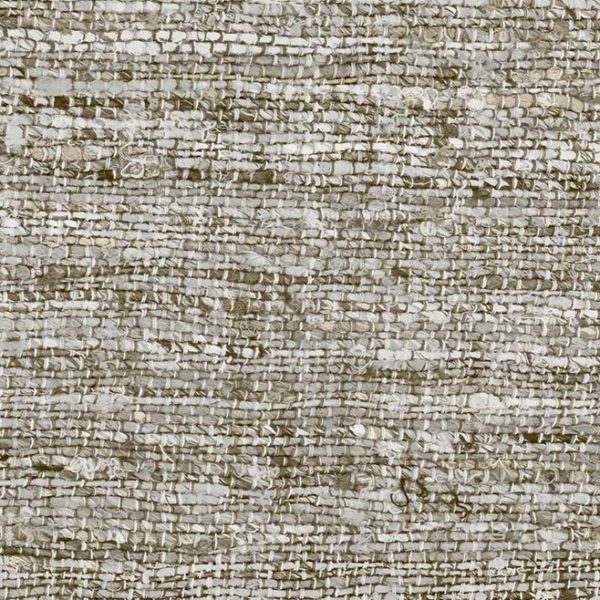 Textuur van Arte Aspero 40549 behang met een ruw geweven linnenlook in beige- en grijstonen.