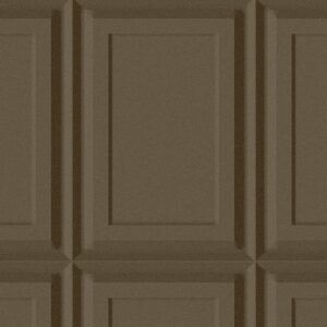 Bruine wandpanelen met een rechthoekig, verdiept kaderpatroon in het design 44014-64ON-2.