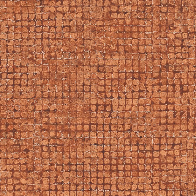 Close-up van een roodbruine tegelstructuur met een patroon van kleine, onregelmatige vierkanten, model 70517-VCPI-2.