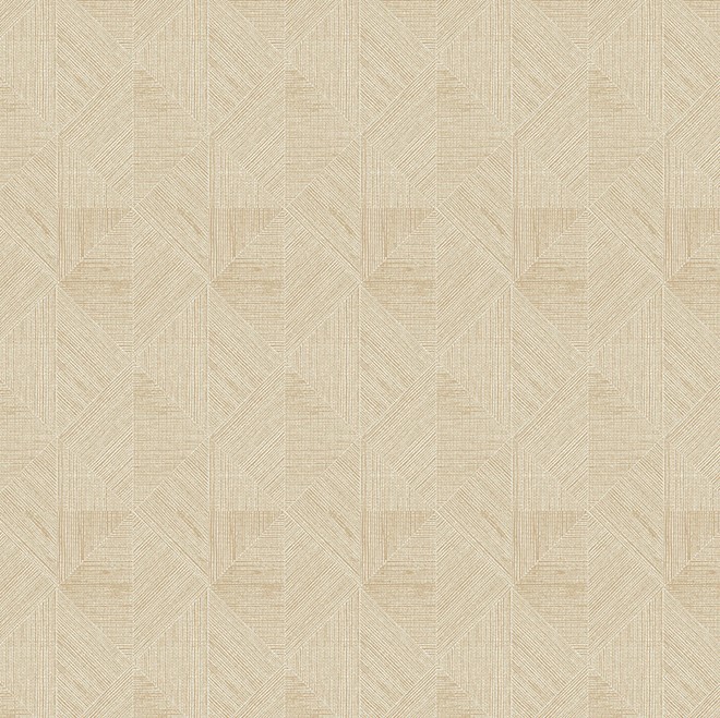 Beige geometrisch patroon met subtiele textuur en lijnen in ruitvormige vlakken.