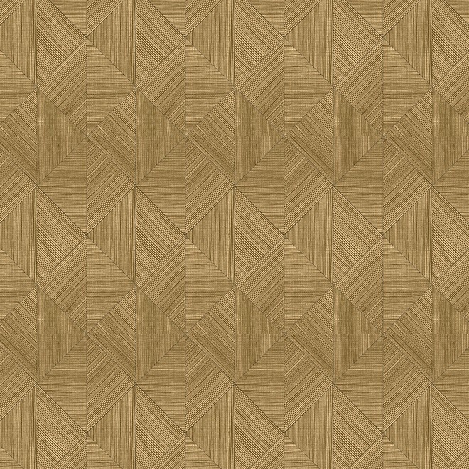 Geometrisch patroon in koperkleur met een textuur van schuine lijnen in vierkante vormen.