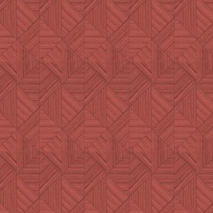 Geometrisch patroon van rode lijnen in een ruitvormige structuur uit de Rubis 72762-2 collectie.