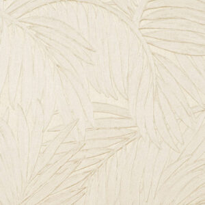 Beige behang met een subtiel reliëfpatroon van palmbladeren uit de Arte Sabal 75201 collectie.