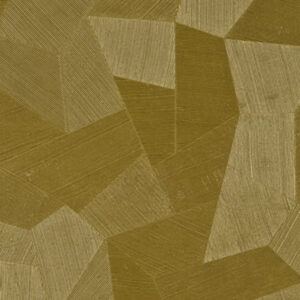 Geometrisch patroon in goudtinten met textuur, afkomstig van het Arte Facet 75303 behang.