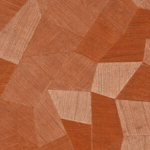 Detail van het Arte Facet 75307 behang met geometrisch patroon in koperkleurige textuur.