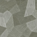 Abstract geometrisch patroon in grijsgroene tinten van Arte Facet 75308 wandbekleding met reliëfstructuur.