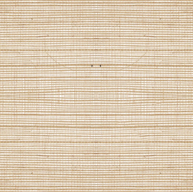Lichtbeige geweven textielpatroon met subtiele horizontale lijnen uit de 80700A-Line-collectie.