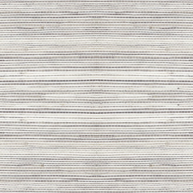 Lichtgrijze geweven textuur van het wandbekledingsmateriaal 80711A-Line-2 met een subtiel horizontaal lijnpatroon.