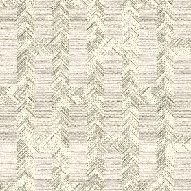 Beige wandbekleding Arte Biseau 72730 Warm White met geometrisch patroon van fijne diagonale lijnen.