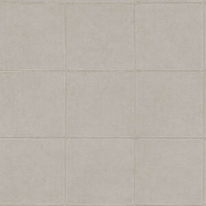 Lichtgrijs Arte Campo behang met een tegelpatroon in de kleur Clay.