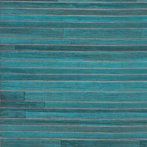 Turquoise-blauw Arte Casalian 14031 behang met een horizontaal gestreept textuurpatroon.