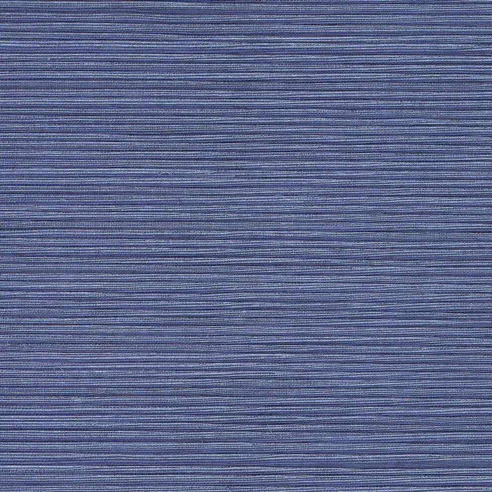 Detail van het Arte Drift behang met een horizontaal geweven textuur in blauwtinten.