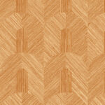 Decoratief patroon van de Arte Essentials Tangram Dome 24060 met geometrische boogvormen en fijne diagonale lijnen in warme terracottatinten.