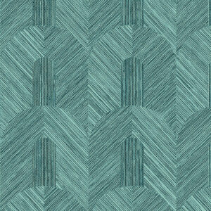 Grafisch patroon van de Arte Essentials Tangram Dome 24062 met boogvormige en diagonale lijnen in een turquoise kleurenschema.