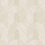 Beige Arte Essentials Tangram Dome 24064 behang met een geometrisch patroon van bogen en fijne diagonale lijnen.