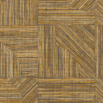 Textuurpatroon van Arte Essentials Tangram Dome 24081 met geometrische vormen in gele en zwarte tinten.