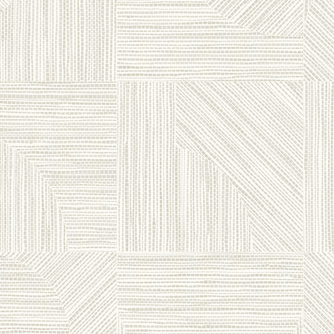 Beige wandbekleding van Arte Essentials Tangram Dome 24083 met geometrisch patroon van fijne lijnen en vormen.