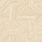 Beige wandbekleding uit de Arte Essentials Tangram Intarsio-collectie met een geometrisch patroon van fijne lijnen en textuur.