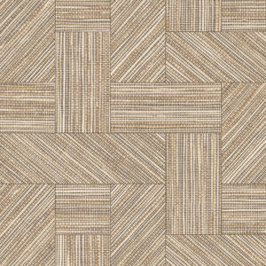 Decoratief Arte Essentials Tangram Intarsio 24046 patroon met een geometrisch lijnenspel in natuurlijke bruintinten.