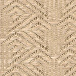 Beige wandbekleding met een geometrisch reliëfpatroon uit de Arte Icarus Alata collectie.