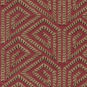 Behangpatroon Arte Icarus Alata 15715 met geometrisch reliëf in roodbruine en beige tinten.