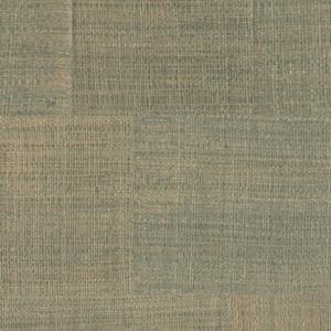 Vlak patroon van Arte Icarus Telaio 15726 behang met een geweven textielachtige structuur in groene en beige tinten.