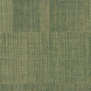 Groen wandbekleding met een textielachtige structuur en een subtiel ruitpatroon uit de Arte Icarus Telaio-collectie.