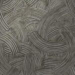 Grijs Arte Impasto 60104 behang met een abstract patroon van brede, gebogen penseelstreken.