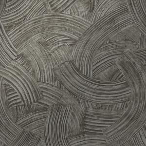 Grijs Arte Impasto 60104 behang met een abstract patroon van brede, gebogen penseelstreken.