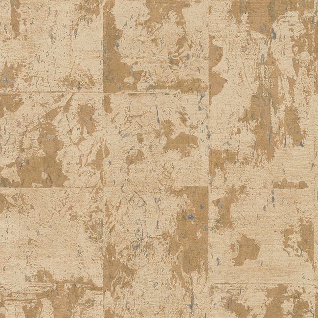 Beige en bruin behang met een abstract verweerd patroon uit de Arte International Les Forêts Éclat-collectie.