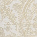 Beige patroon van abstracte en geometrische vormen op een lichte achtergrond uit de Arte Joie 30810 collectie.