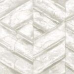 Licht glanzend Arte Luster Lucea 70310 behang met een geometrisch reliëfpatroon in parelmoerwit.