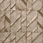 Luxe behang met een reliëfstructuur en diagonale lijnen uit de Arte Luster Perula 70302 collectie.