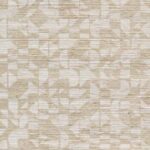 Beige behang met een abstract geometrisch patroon uit de Arte Marquesa Cyperus collectie.