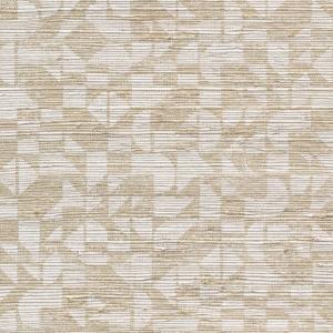 Beige behang met een abstract geometrisch patroon uit de Arte Marquesa Cyperus collectie.