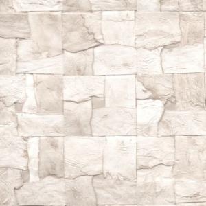 Beige Arte Melaky Alba 40700 behang met een textuur van onregelmatige, vierkante panelen met een natuurlijke, geweven uitstraling.