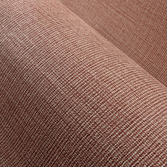 Detailopname van de textuur van de Arte Merino Lana 63510 stof in een roodbruine tint.
