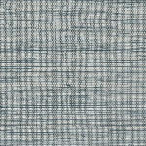 Grijsblauw Arte Pampas Sombra 73550 behang met een horizontaal geweven textuurpatroon.