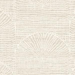 Decoratief behangpatroon Arte Pampas Cupula 73561 met een textuur van licht gebogen, ritmische lijnen in een neutrale tint.