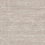 Abstract patroon van Arte Pampas Cupula 73562 met cirkelvormige textuur in beige- en grijstinten.