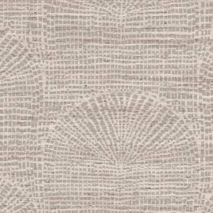 Abstract patroon van Arte Pampas Cupula 73562 met cirkelvormige textuur in beige- en grijstinten.