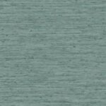 Structuurbehang Arte Pampas Motas 73507 met een horizontaal geweven patroon in blauwgroene tint.